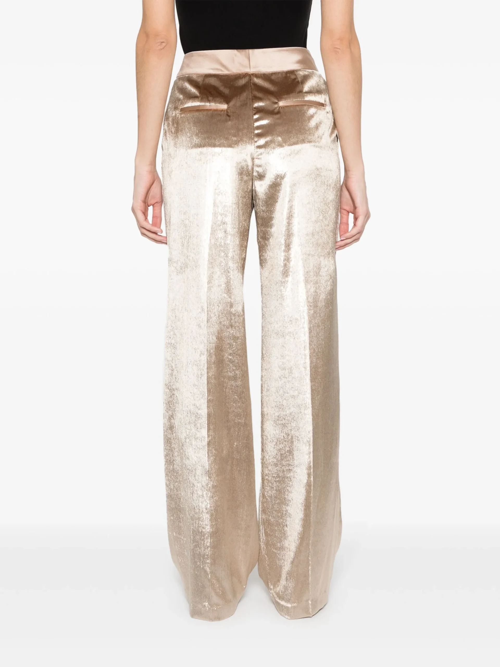Pantaloni oro in velluto Peserico donna