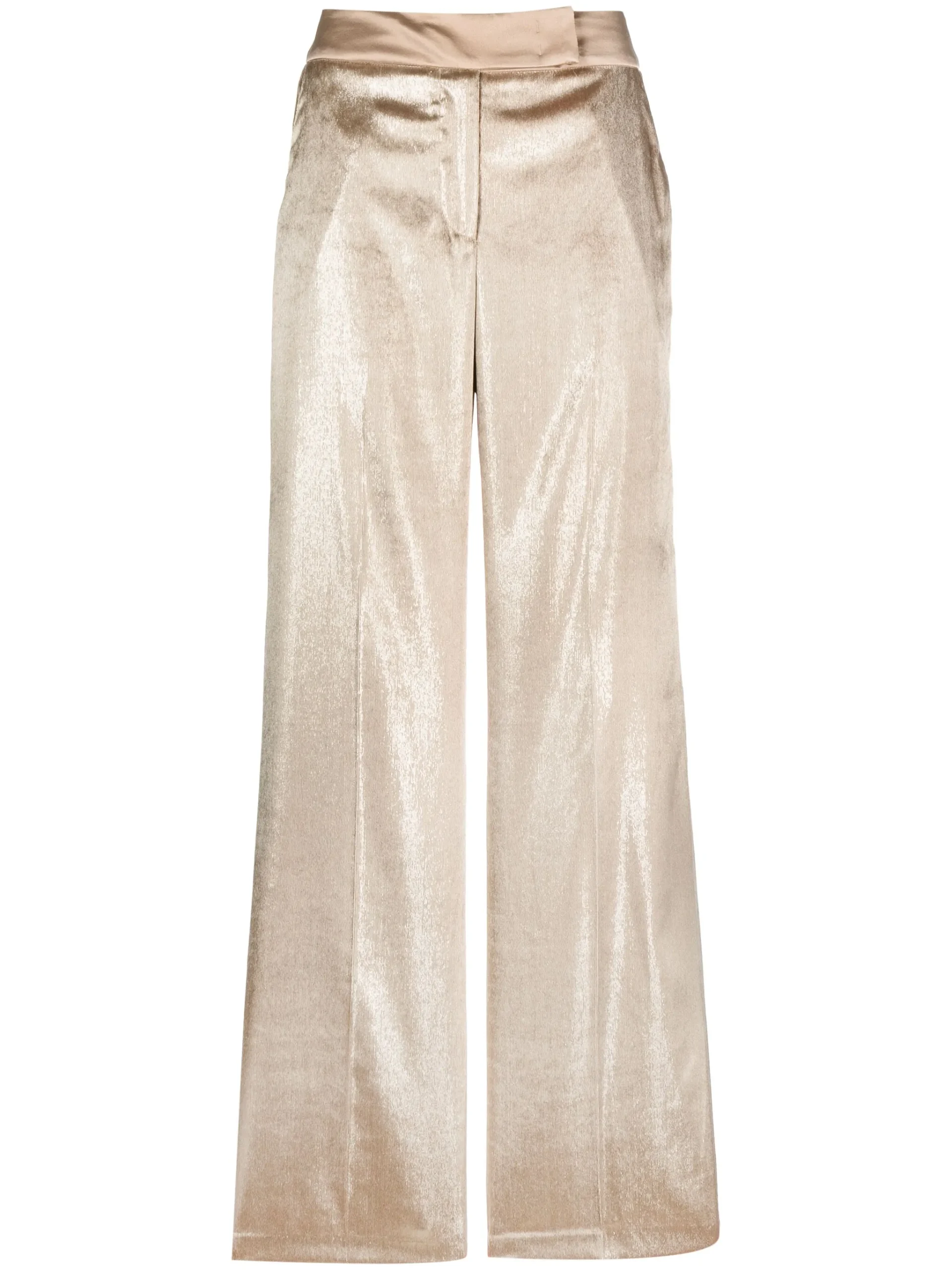 Pantaloni oro in velluto Peserico donna