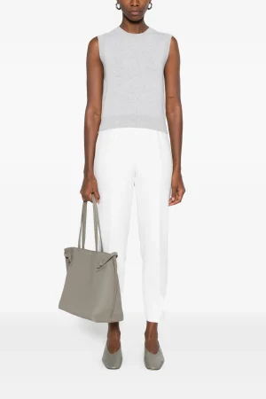 Gilet in maglia con effetto lurex Peserico donna grigio