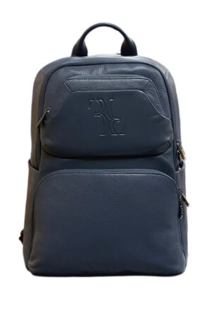Zaino in pelle blu Billionaire