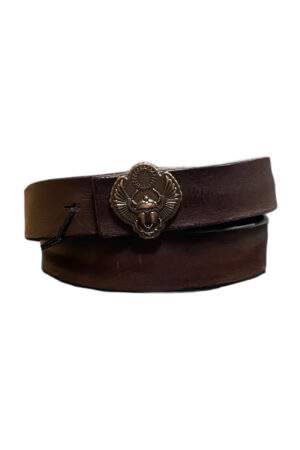 Cintura in pelle marrone con fibbia Frankie Morello