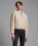 Giacca bomber crema con pailletes Peserico donna