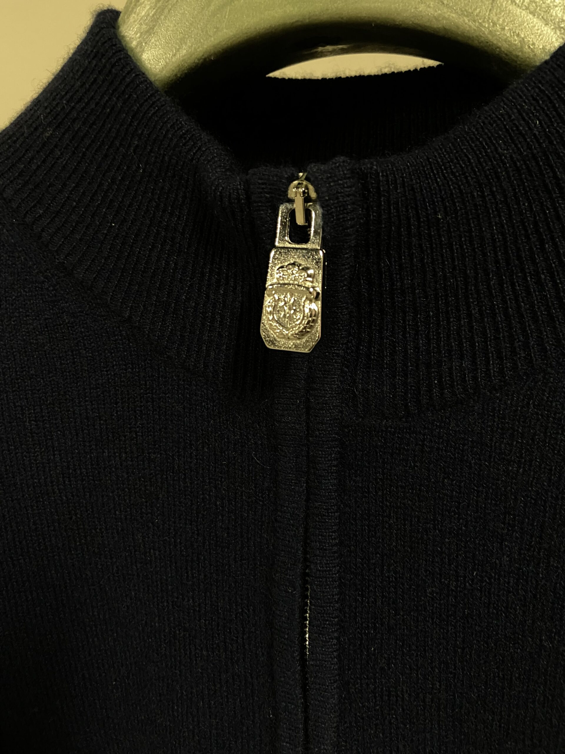 Maglione nero full-zip in cashmere Billionaire uomo