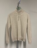 Maglione beige con mezza zip in cashmere Billionaire uomo