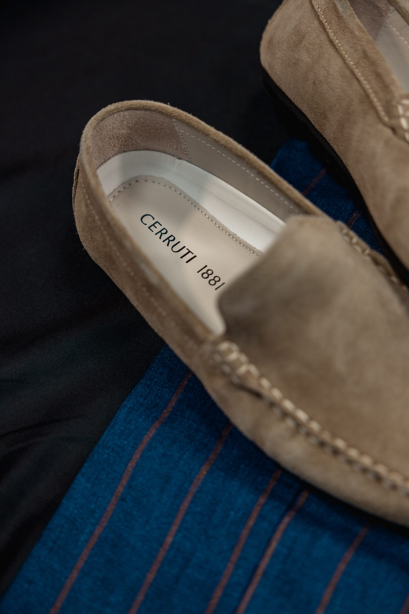 Mocassini scamosciati beige Cerruti 1881 uomo