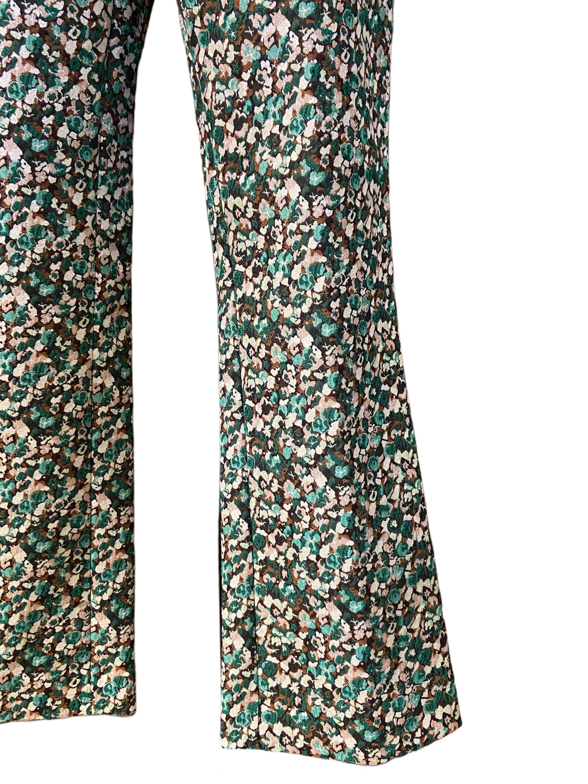 Pantaloni floreali verde Baldinini donna