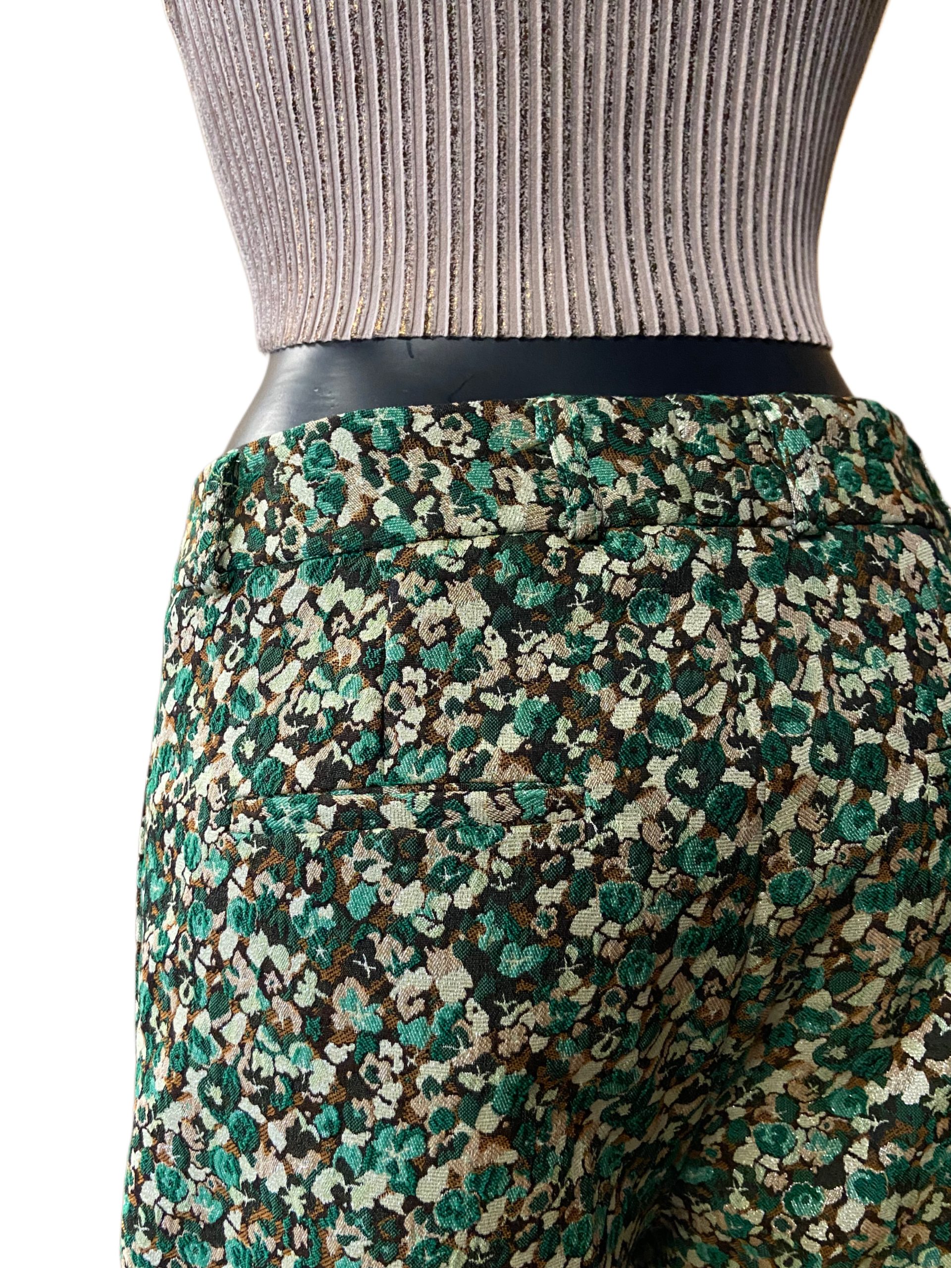 Pantaloni floreali verde Baldinini donna