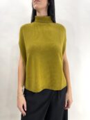 Maglia smanicata in misto cashmere Baldinini donna lime