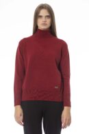 Dolcevita misto lana e cashmere Baldinini da donna rosso