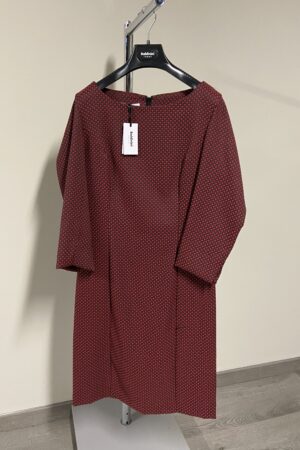 Abito con fantasia geometrica rosso Baldinini donna