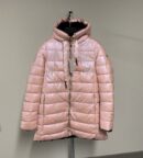 Piumino lungo rosa lucido con cappuccio Trussardi donna