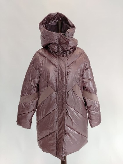 Piumino lungo rosa lucido con cappuccio Trussardi donna