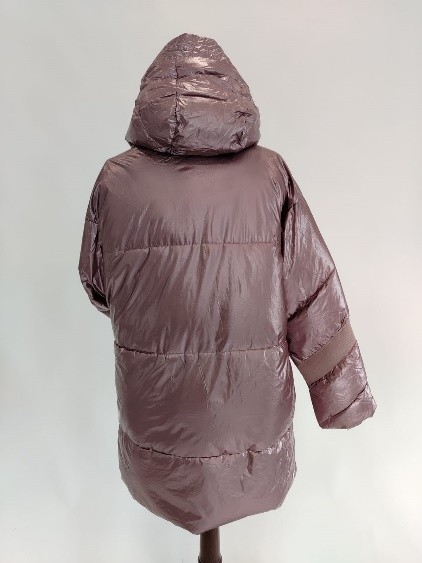 Piumino lungo rosa lucido con cappuccio Trussardi donna