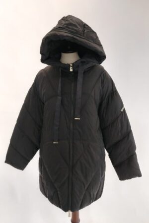 Piumino lungo nero opaco Trussardi donna