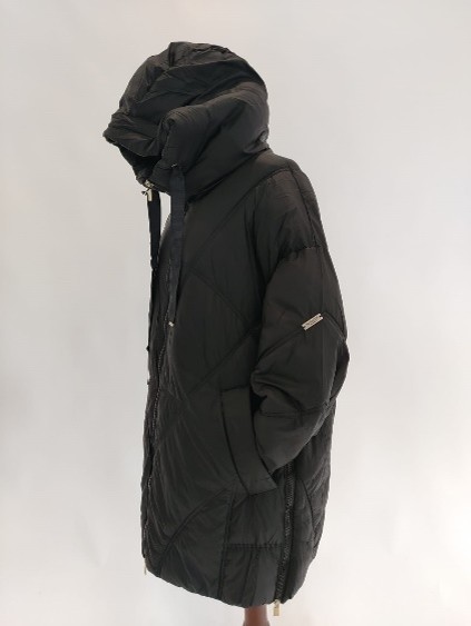 Piumino lungo nero opaco Trussardi donna