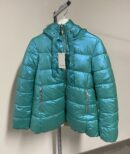 Piumino corto verde acqua lucido Trussardi donna