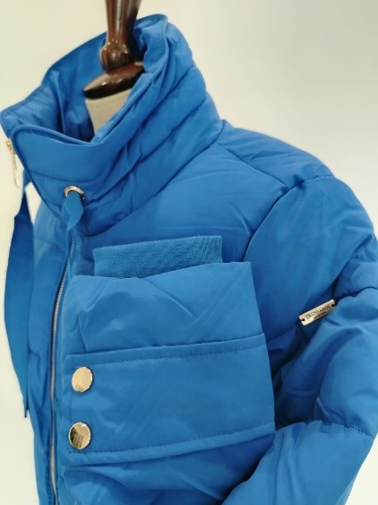 Piumino lungo opaco blu Trussardi donna