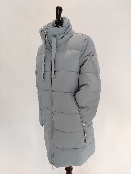 Piumino lungo opaco azzurro Trussardi donna