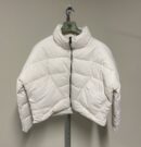 Piumino crop con collo alto Trussardi donna bianco