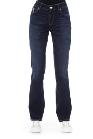 Jeans bootcut in denim blu scuro Baldinini donna