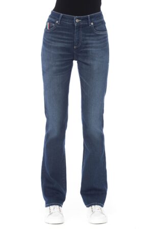 Jeans bootcut in denim blu Baldinini donna