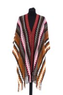 Poncho con motivo geometrico Missioni donna