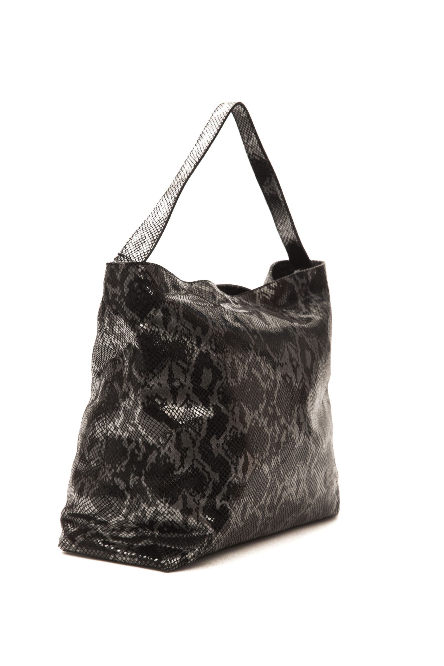 Borsa a spalla pitonata scuro Pompei donna