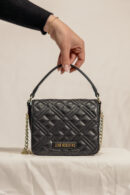 Mini borsa nera a tracolla Love Moschino