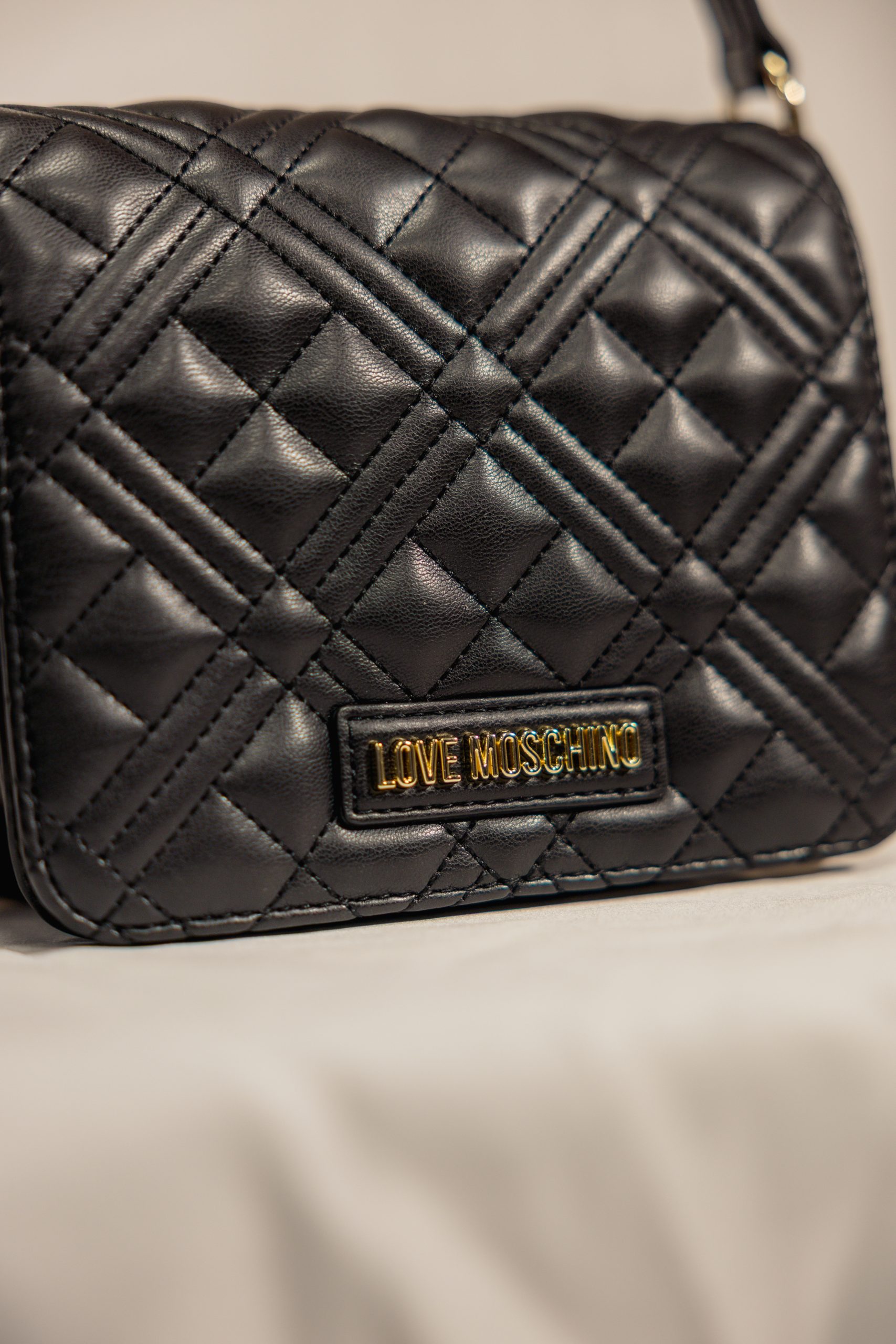 Mini borsa nera a tracolla Love Moschino