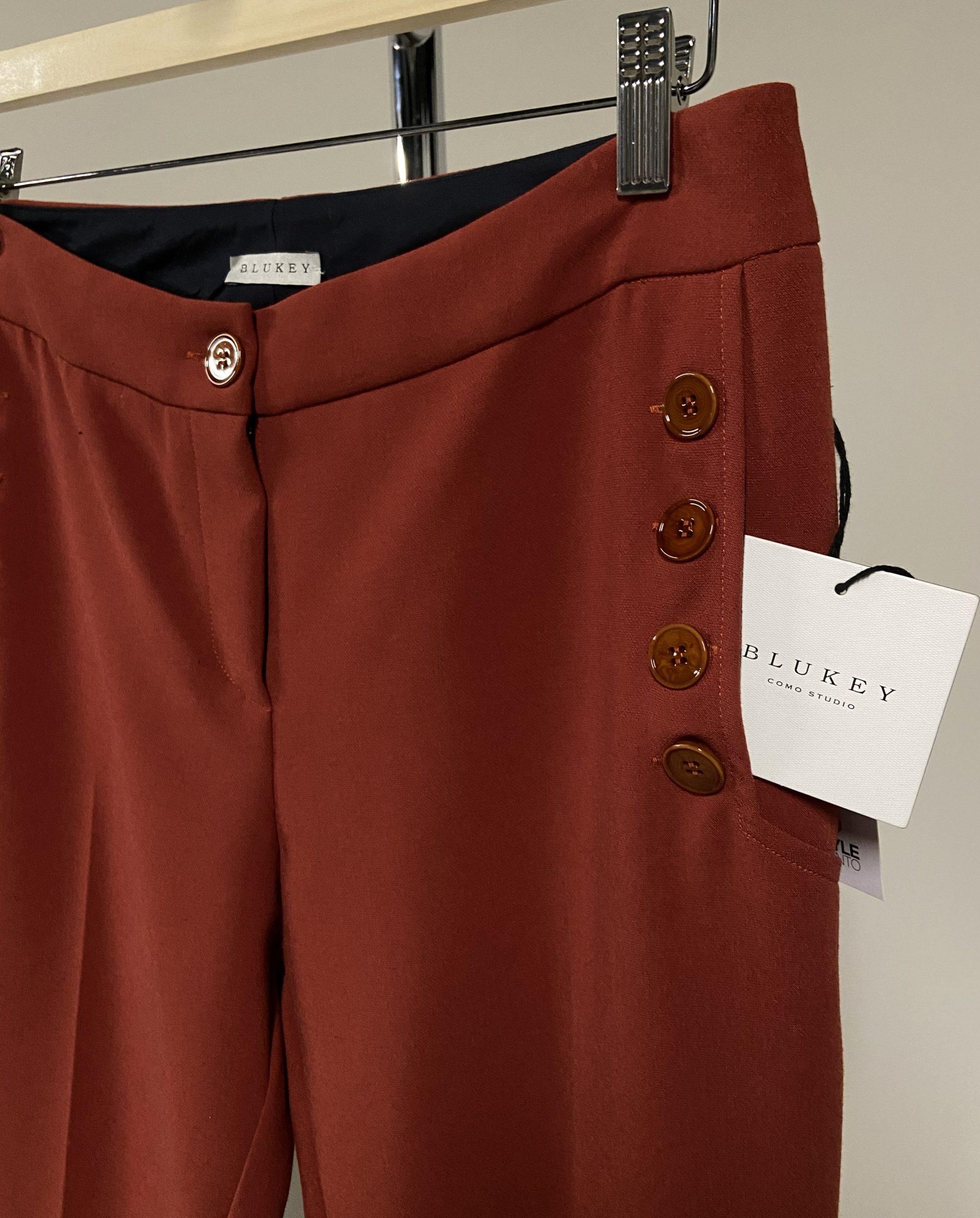 Pantaloni a sigaretta mattone Blukey donna