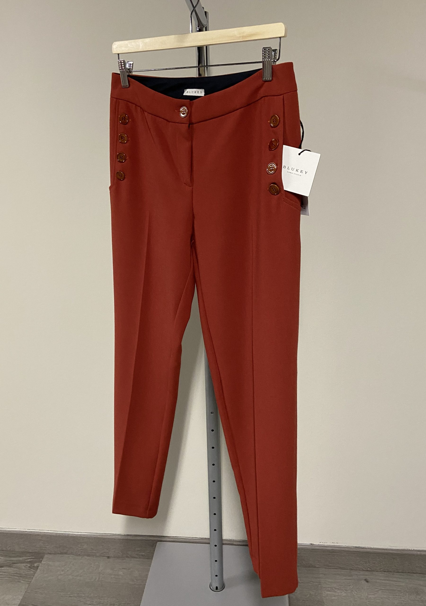 Pantaloni a sigaretta mattone Blukey donna