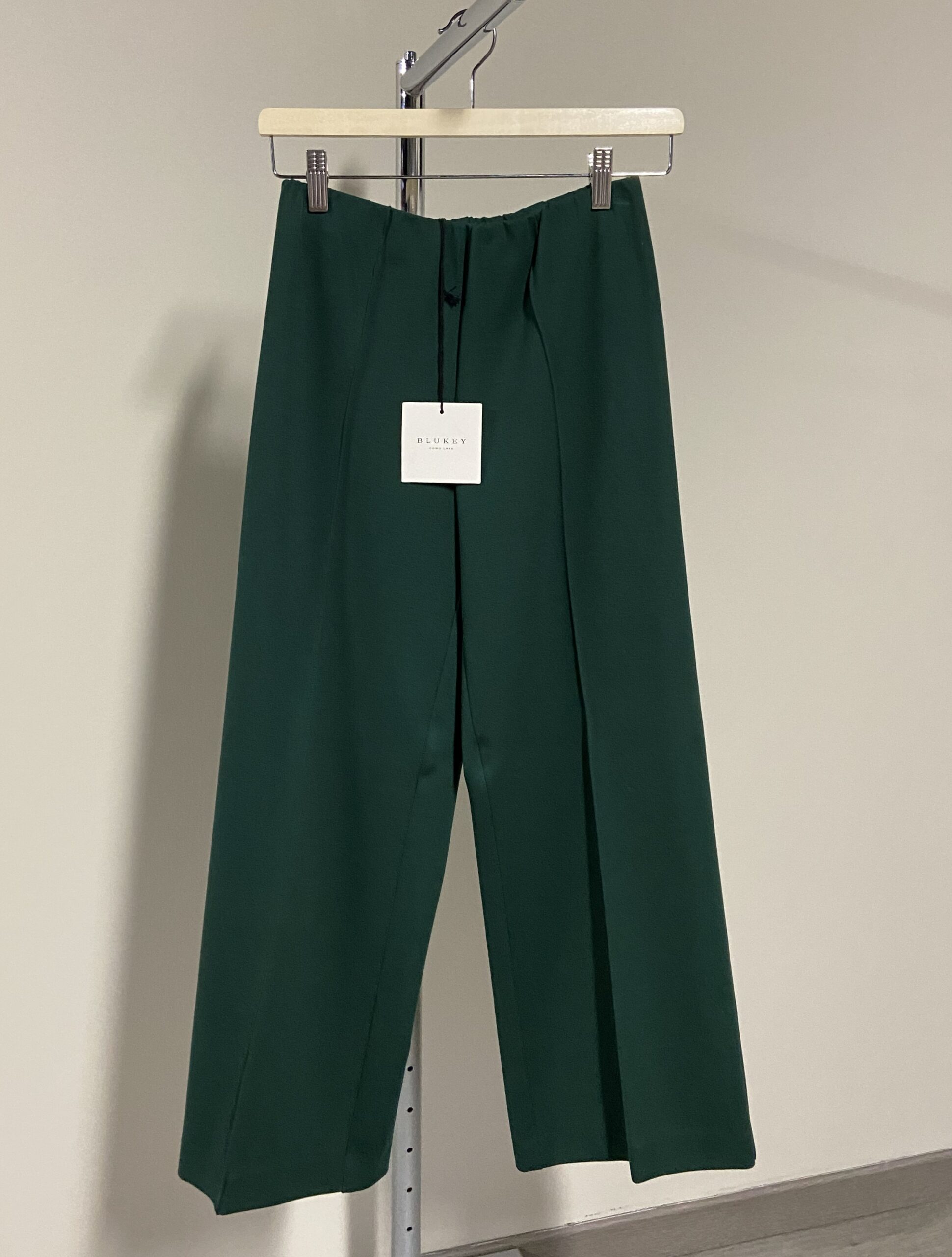 Pantaloni wide leg Blukey verdone da donna