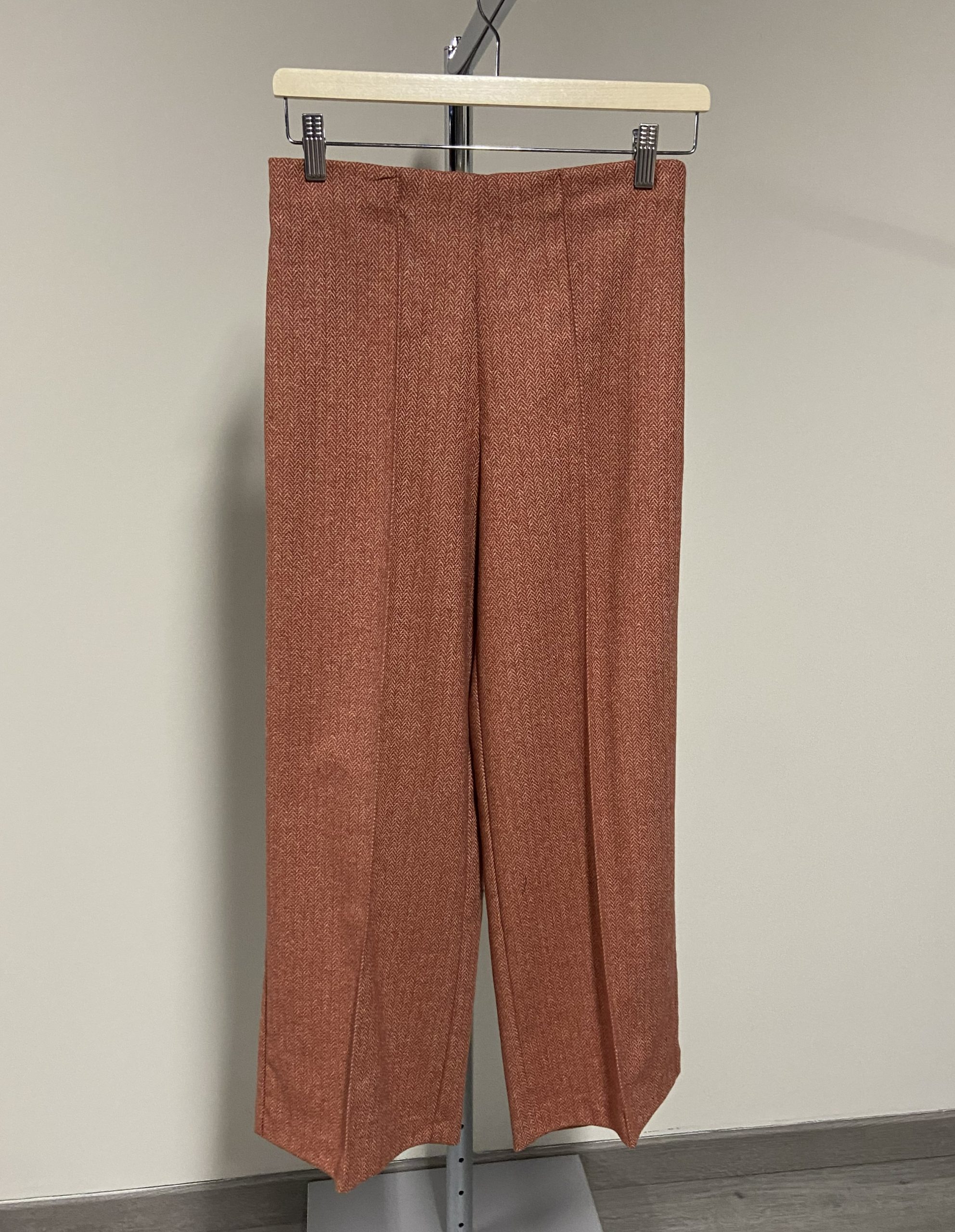 Pantaloni wide leg misto lana Blukey arancio da donna