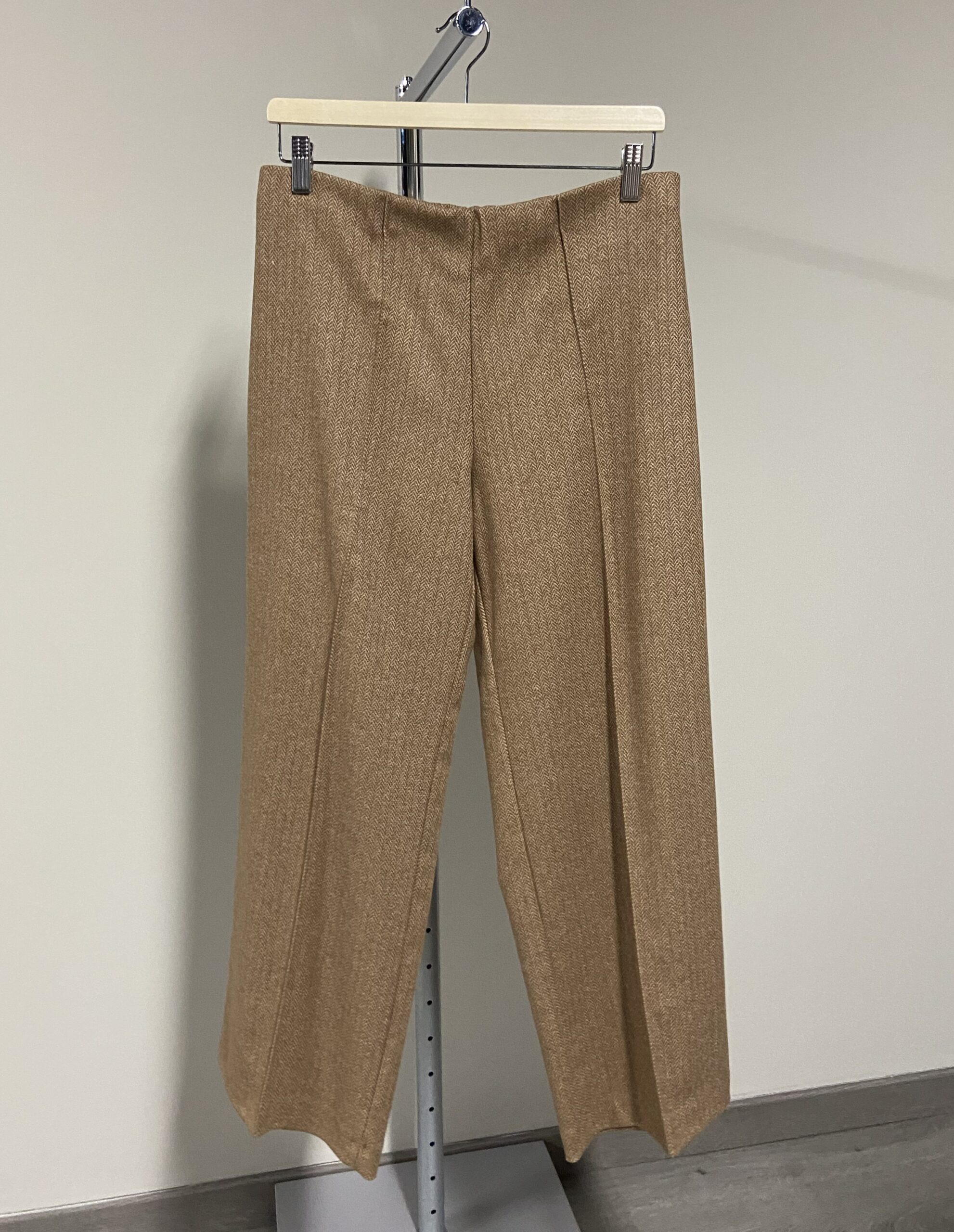 Pantaloni wide leg misto lana Blukey beige da donna