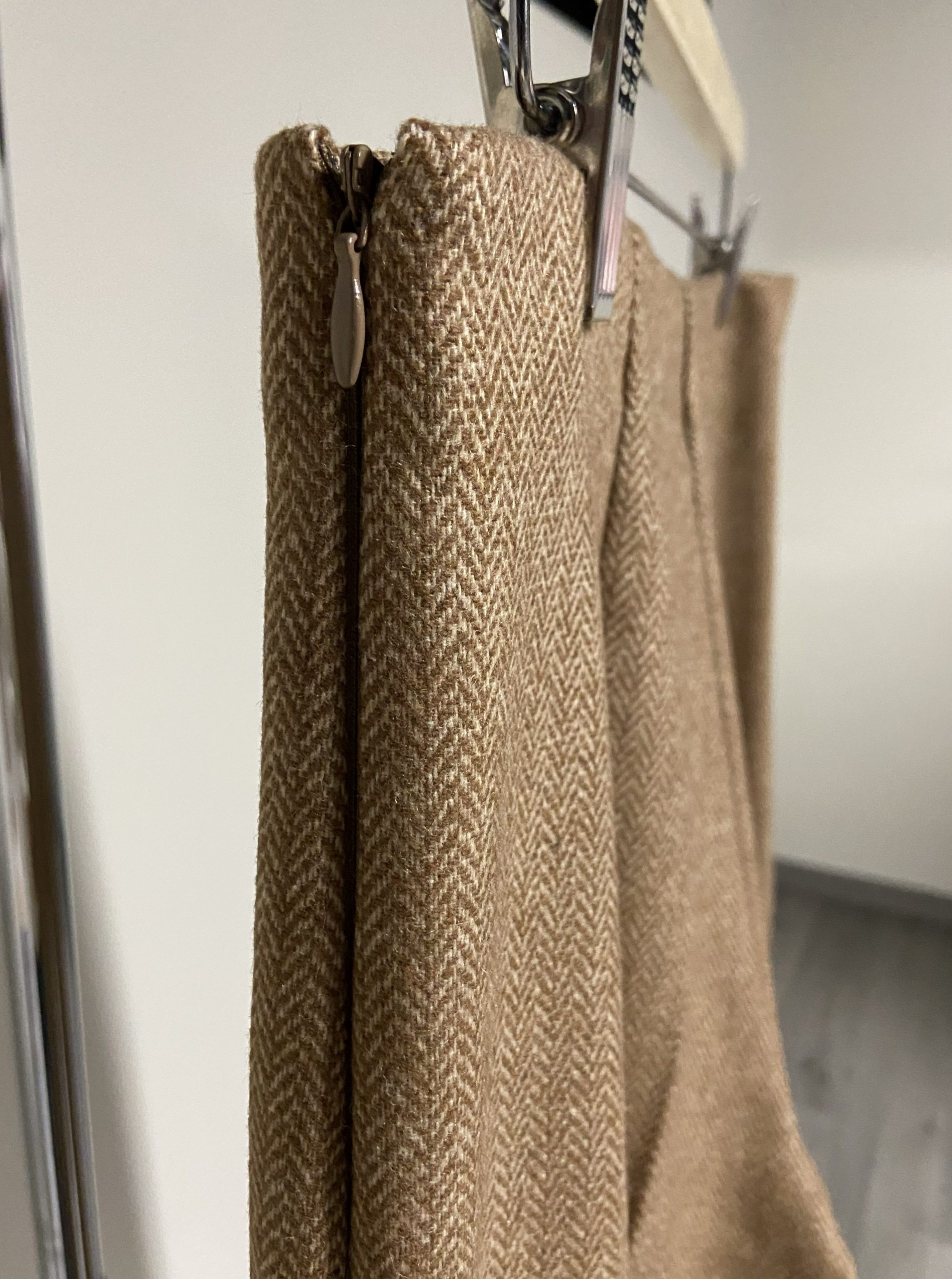Pantaloni wide leg misto lana Blukey beige da donna
