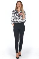 Pantaloni neri a Sigaretta Frankie Morello donna