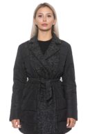 Piumino nero con cintura Sandro Ferrone donna