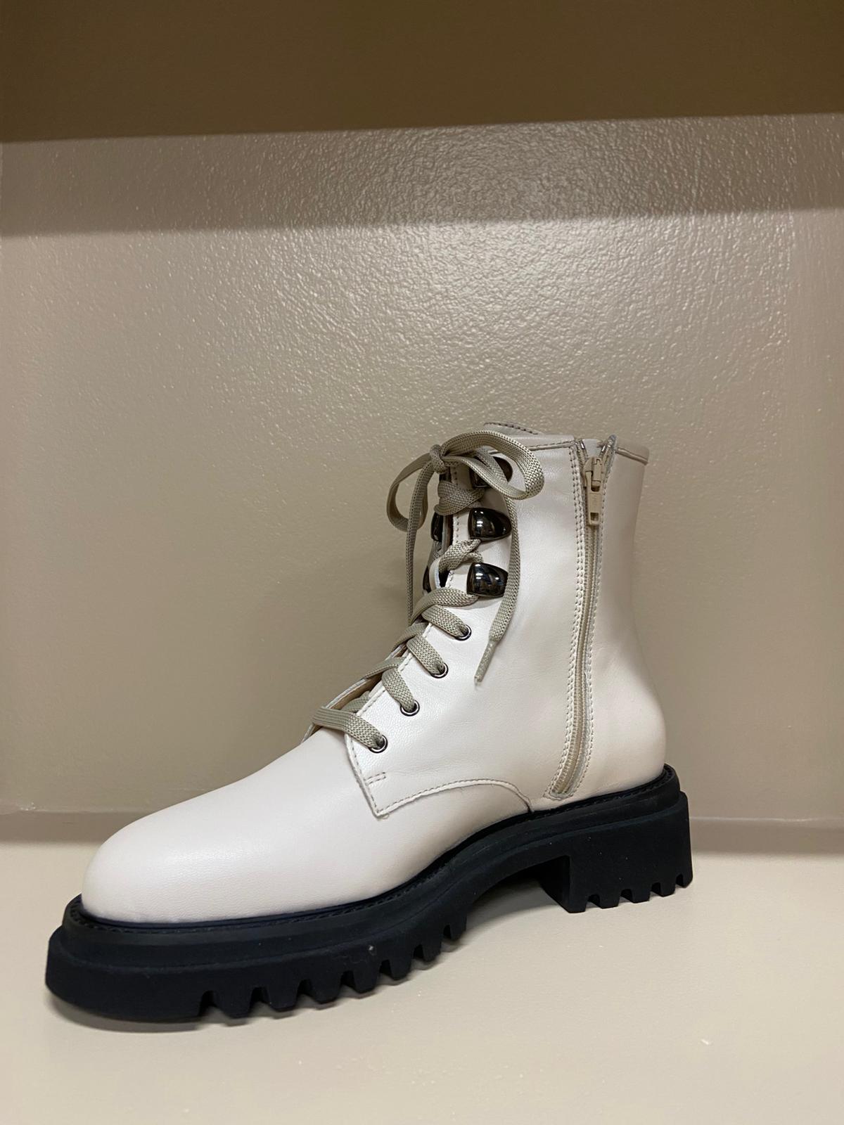 Stivaletti in pelle bianchi Cerruti donna
