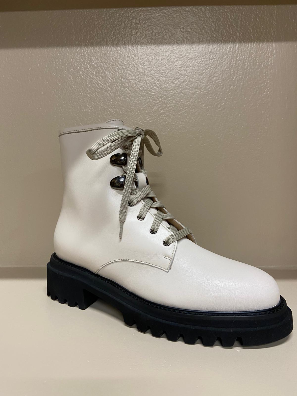 Stivaletti in pelle bianchi Cerruti donna