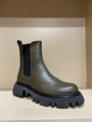 Stivaletto Chelsea brogue Verde militare Cerutti donna