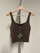 Top marrone con paillettes Peserico donna
