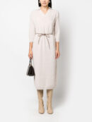 Abito longuette in maglia Peserico donna crema