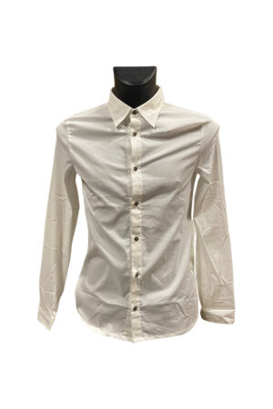 Camicia slim fit elasticizzata bianca Versus uomo