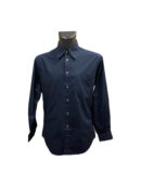 Camicia blu in cotone Versace uomo