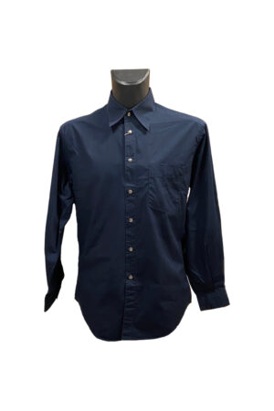 Camicia blu in cotone Versace uomo