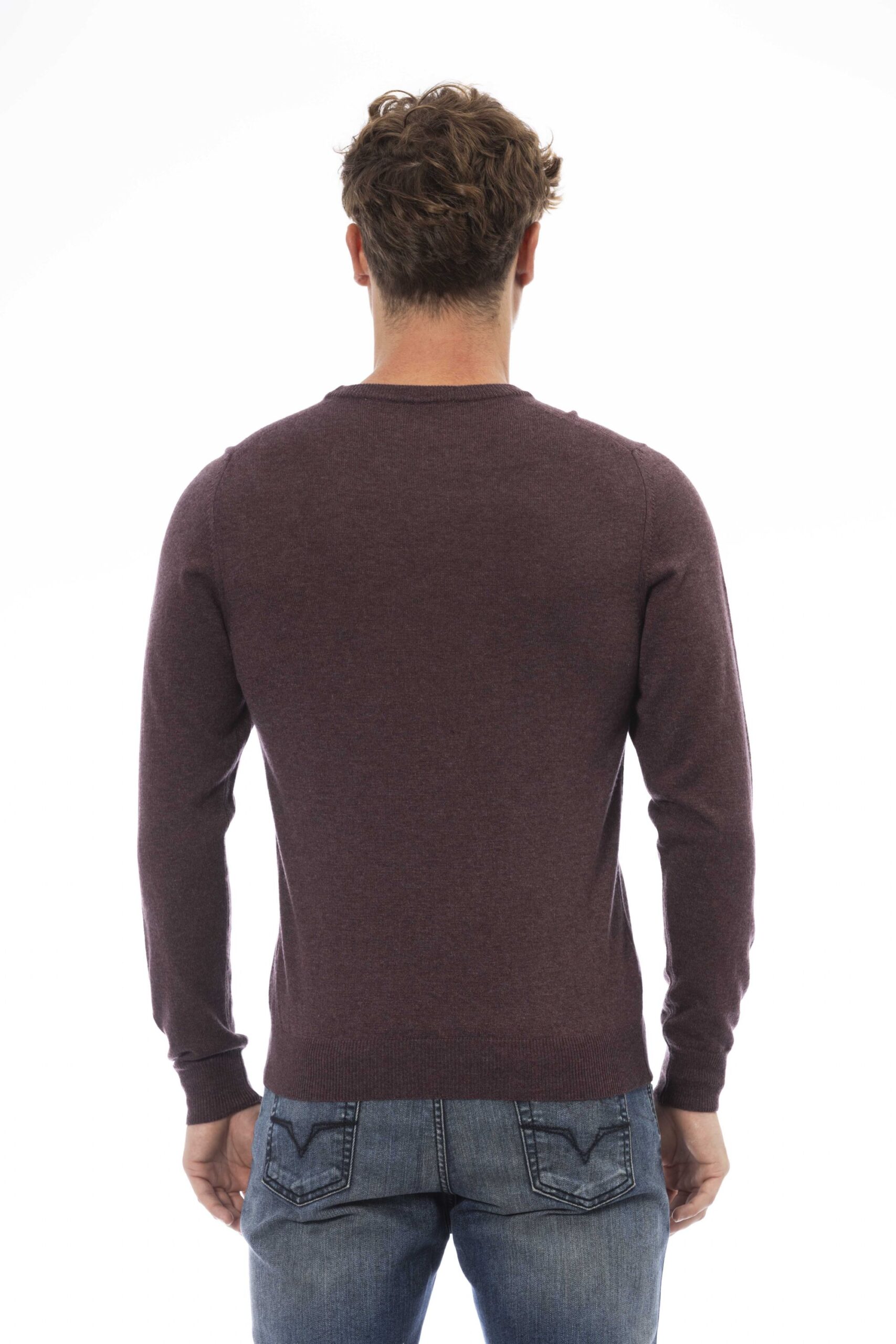 Maglia girocollo con logo bordeaux Billionaire uomo