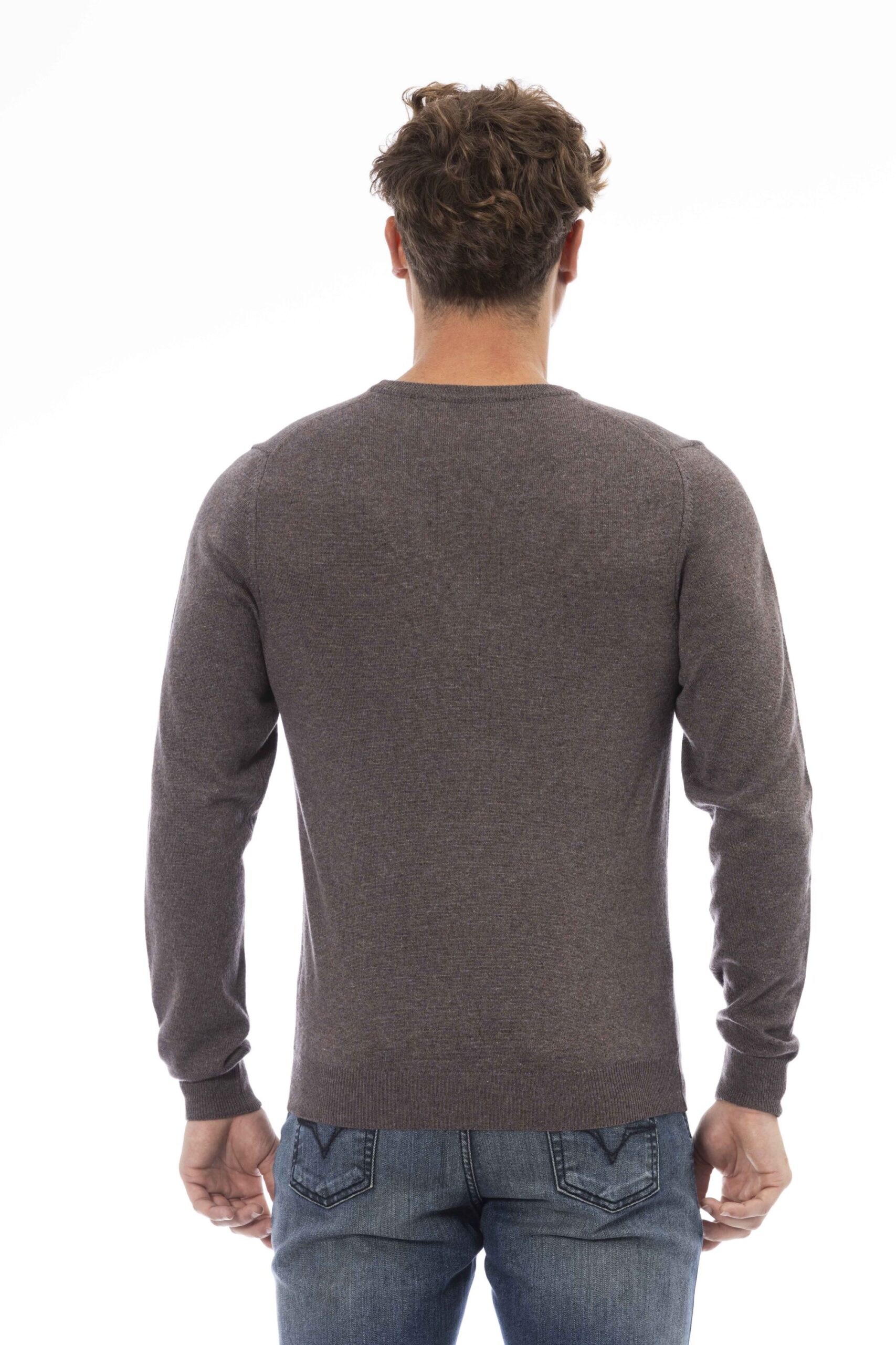Maglia girocollo con logo grigio scuro Billionaire uomo
