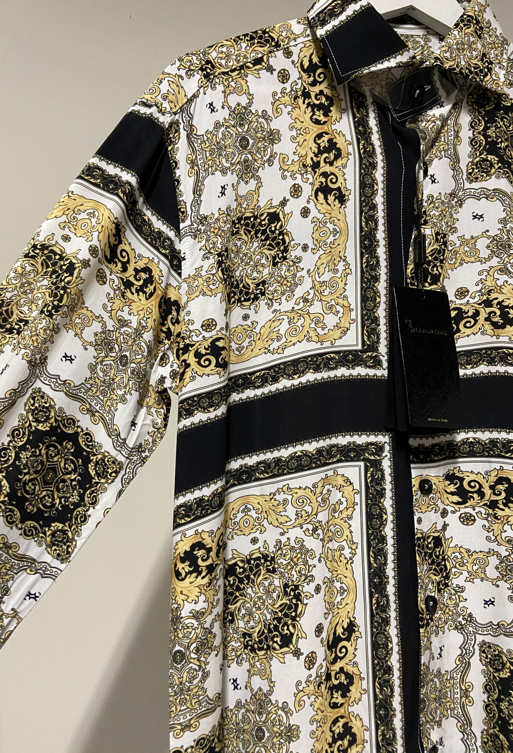 Camicia taglio oro barocco Billionaire uomo