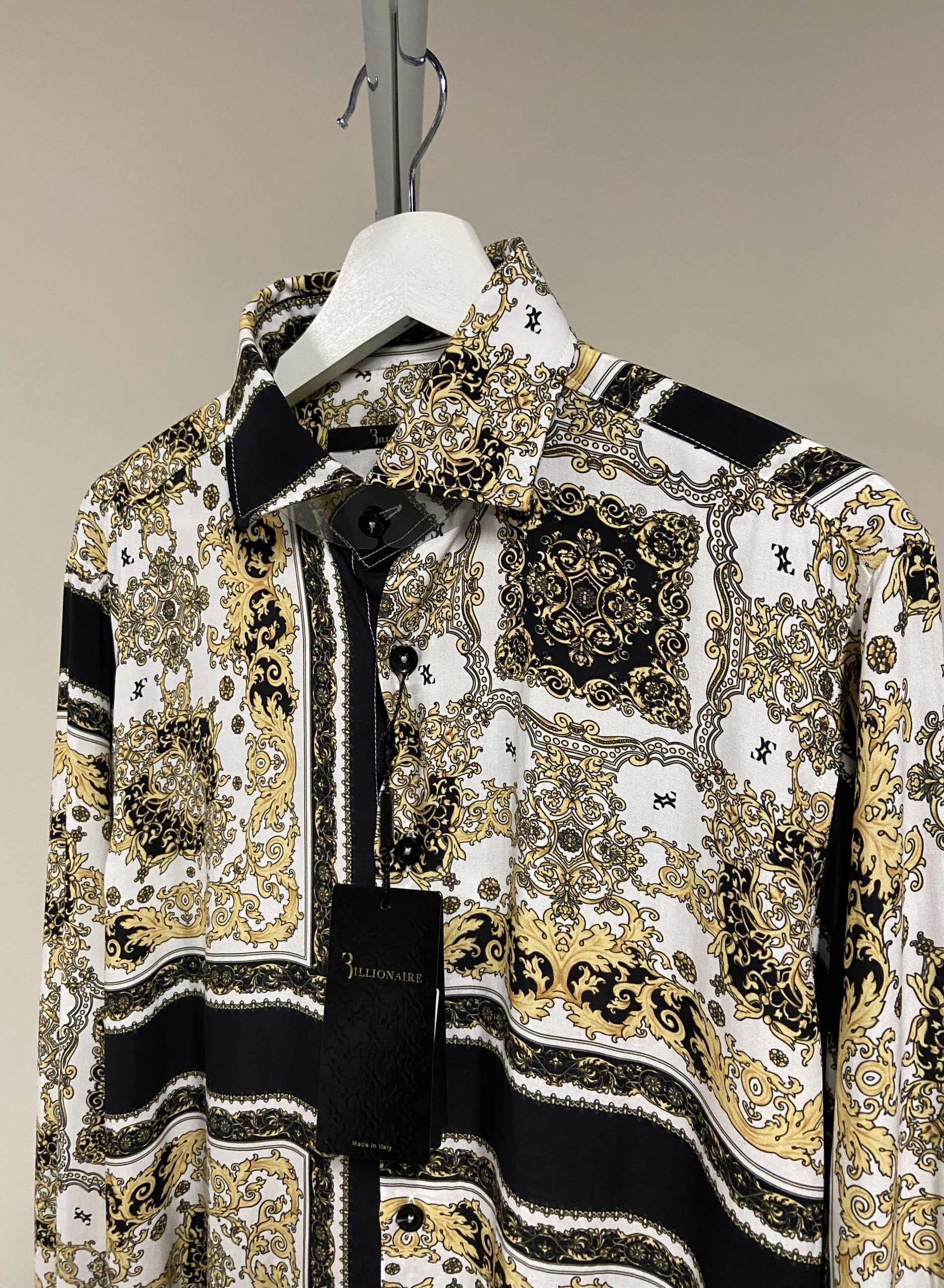 Camicia taglio oro barocco Billionaire uomo