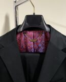 Giacca abito nero con interno jacquard floreale Billionaire uomo